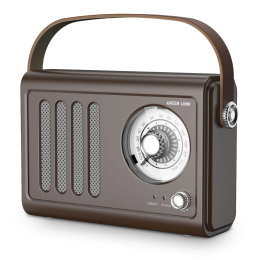 Vintage Radio Speaker GNVINRDSPKBR - Bluetooth 5.3, Brown