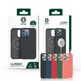 قاب سیلیکونی GREEN LUSSO MAGSAFE 360 برای IPHONE 13 PRO (6.1 اینچ) - مشکی - برند گرین لاین Green lion