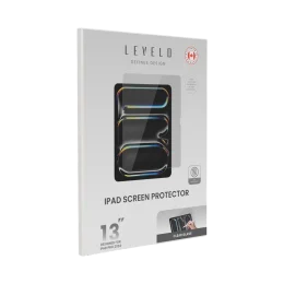 محافظ صفحه نمایش شیشه ای HD با سیلیکون بالا برای IPAD PRO 13 اینچ 2024 - برند لِوِلو Levelo