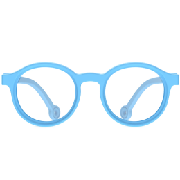 Anti-Blue Light Kids Glasses, Digital Eye Strain Relief, Lightweight Design, Perfect Kid-Fit - Blue