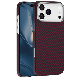 KEVLAR iPhone 18 Pro Max MagSafe Case, 5x Stronger Aramid Fiber Protection, Scratch & Impact Resistant - Burgundy