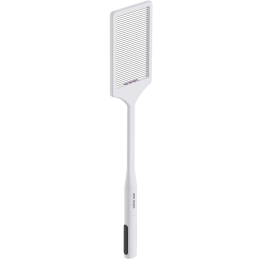ZAP Insect Killer Racket, 3000V, 2000mAh Rechargeable Battery with Dual-Wave UV Light & 100° Flexible Handle - White