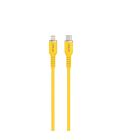 GREEN LION USB-C TO LIGHTNING SILICONE CABLE  - YELLOW