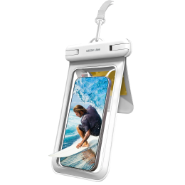 Aqua Duo Pouch - Phone & Card Storage, White