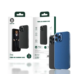 قاب سبز فیبرا د کربن برای آیفون 13 پرو 6.1 اینچ - آبی - برند گرین لاین Green lion