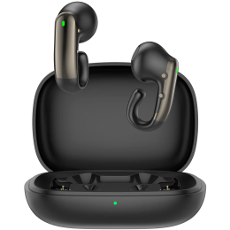 Gerona Clip-On Wireless Earbuds with Dual-Mic Clear Calls - Black