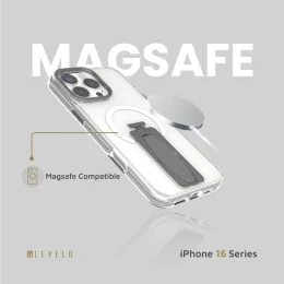 قاب دستگیره MAGSAFE MORPHIX برای آیفون 16 PRO MAX - خاکستری - برند لِوِلو Levelo