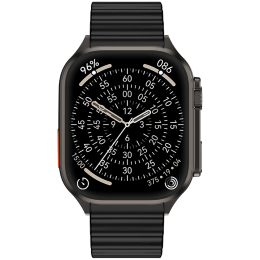 Smart Watch Ultra Curve GNULCURSW66BK - Wireless Charging, Black