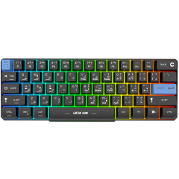 GKM-60 Wired Gaming Keyboard - Rainbow Backlight, Black