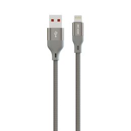 Braided USB-A to Lightning Cable 12W 1m, Grey