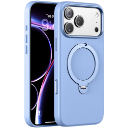 Kenton MagSafe Leather Case with Ring Kickstand for iPhone 18 Pro Max/17 Pro Max - Glacier