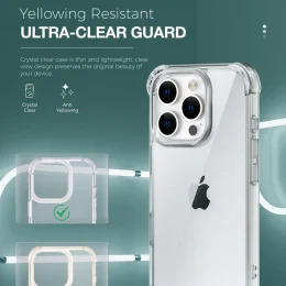 CASE ضد شوک برای iPhone 16 6.1 - CLEAR - برند گرین لاین Green lion