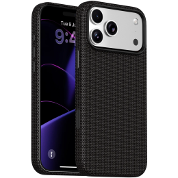 Florenza Woven Fabric MagSafe Case for iPhone 18 Pro/17 Pro 2600GS Drop Protection - Black