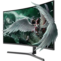 Phantom 32" Curved Gaming Monitor with RGB Lights, 240Hz FHD 1080p, 1800R HVA Panel, NVIDIA G-SYNC & AMD FreeSync Compatible - Black