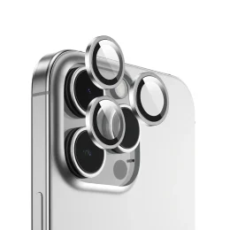 لنز دوربین HD PLUS برای IPHONE 16 PRO/16 PROMAX - WHITE TITANIUM - برند گرین لاین Green lion