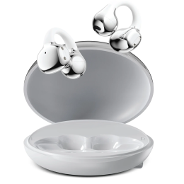 Chester OWS Earbuds, Bluetooth V6.0, 10 Hours Playtime with Case, 35 Hours Standby Time, Clip-On Ear Comfort - White