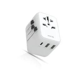 GREEN LION 12W UNIVERSAL TRAVEL ADAPTER - WHITE
