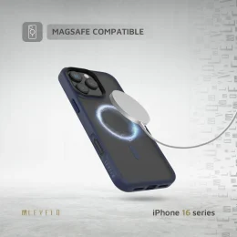 کیف انفرادی MAGSAFE مات برای iPhone 16 PRO MAX - آبی - برند لِوِلو Levelo