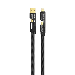 Braided Fast Charging Cable GNBR240W12BK - 240W, Black