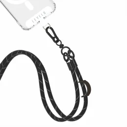 EVERLY PHONE CROSSBODY LANYARD - BLACK - برند لِوِلو Levelo