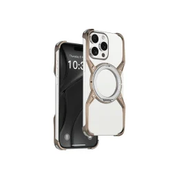 EDGE X MAGSAFE BeZEL CASE LESS FOR IPHONE 16 PRO - DESERT TITANIUM - برند گرین لاین Green lion