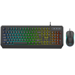 GKM-65 Gaming Mouse & Keyboard Combo - Wired, Black