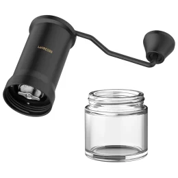آسیاب قهوه دستی - آسیاب BLACKRR ( ظرف شیشه ای ) 35G - مشکی - برند لپرسو Lepresso