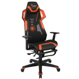 Gaming Chair PDX370BKOG - RGB Lighting, Built-in Speaker, Black/Orange