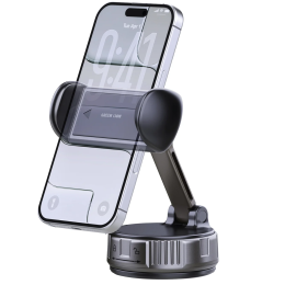 GX-11 Suction Phone Mount, 4.0"-7.0" Devices, 360° Rotation, Dashboard Fit, Washable Suction Cup - Black