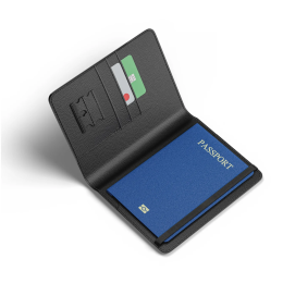 Passport Holder GNPASHLFIDBK - RFID, Find My, Black