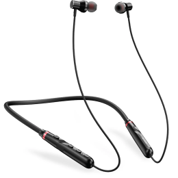 Milot Wireless Neckband Earbuds, Bluetooth V6.0, 12 Hrs Playtime - Black