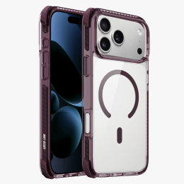 ATHENS MagSafe iPhone 18 Pro Max Case, PC/TPU/TPE Hybrid Material, Reinforced Corners - Burgundy