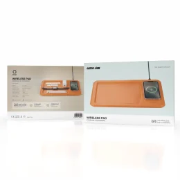 GREEN LION WIRELESS PAD STORAGE & CHARGING 15W -ORANGE