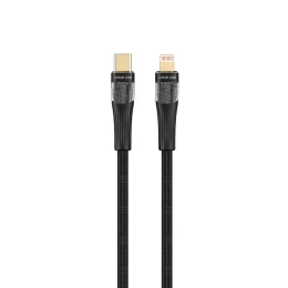 GREEN LION TRANSPARENT CABLE USB-C TO LIGHTNING 18W 1M - BLACK