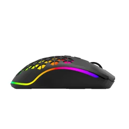 ماوس 9 بعدی بی سیم RGB 10000 DPI با باتری داخلی قابل شارژ 600MAH - - برند پرودو گیمینگ Porodo gaming