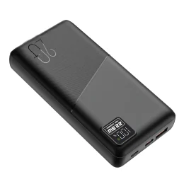 پاوربانک 20000MAH TYPE-C USB A و MICRO با صفحه نمایش دیجیتال - مشکی - برند پرودو Porodo