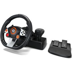 Gaming Racing Wheel PDX627 - 270° Steering Wheel with Pedals and Gear Lever