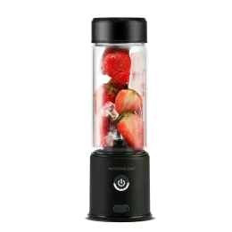 آبمیوه گیری جدید 6 تیغه قابل حمل 450ML 126W - مشکی - برند پاورولوژی Powerology