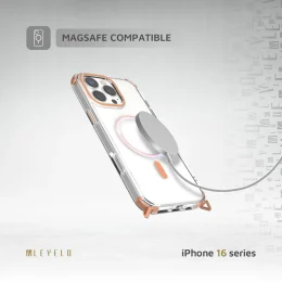 کیف CELESTE MAGSAFE با بند کراس بادی برای iPhone 16 PRO MAX- Orange - برند لِوِلو Levelo