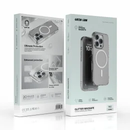 GLITTER MAGSAFE CASE IPHONE 16 PRO - CLEAR - برند گرین لاین Green lion