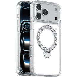 Richmond iPhone 18 Pro Max MagSafe Case with 360 Glitter Stand - Clear