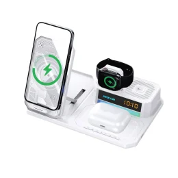 GREEN LION 6 IN 1 MULTIFUNCTIONAL WIRELESS CHARGER - WHITE