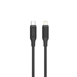 کابل پی وی سی USB-C به لایتنینگ 2M - مشکی - برند گرین لاین Green lion