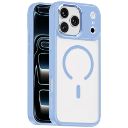 Titan MagSafe iPhone 18/17 Pro Max Case - Metal Buttons, Blue