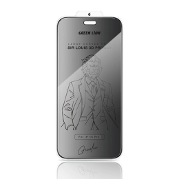 Sir Louis 3D Curved Privacy Screen Protector for iPhone 18 Pro, Anti Fingerprint & Scratch - Black