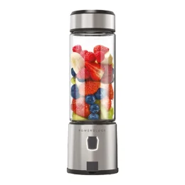 آبمیوه گیری 6 تیغه قابل حمل 450ML 126W - آلومینیوم - برند پاورولوژی Powerology