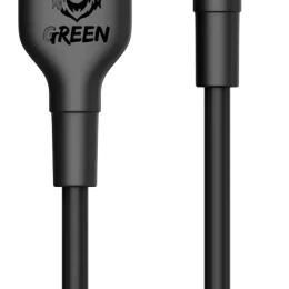 کابل میکرو یو اس بی پی وی سی سبز 3M 2A - مشکی - برند گرین لاین Green lion