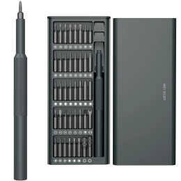 GMS-42A 42-in-1 Precision Screwdriver Set Aluminum Alloy Handle Magnetize Zone - Grey