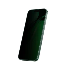 3D SILICONE PLUS ADVANCED PRIVACY EDGE GLASS برای iPhone 16 PRO MAX - BLAC - برند گرین لاین Green lion
