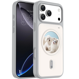 Smart Display Case with 1.85" IPS Screen & Rear-Camera Live Preview for iPhone 18 Pro Max/17 Pro Max - Grey